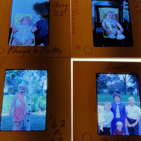 Summer 1962 Baby Kodachrome Color Lot Of 7 Orig 35mm slides Vtg Midwest - Picture 2 of 10